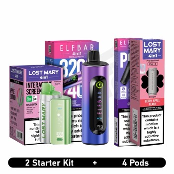 2 Starter Kits + 4 Pods Bundle Deal